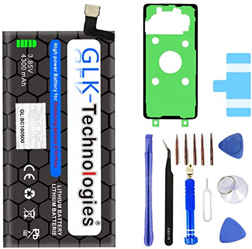 High Power Ersatzakku kompatibel mit Samsung Galaxy S10 Plus S10+ G975 EB-BG975ABU | Original GLK-Technologies Battery | accu | 4300 mAh Akku | inkl. Profi Werkzeug Set