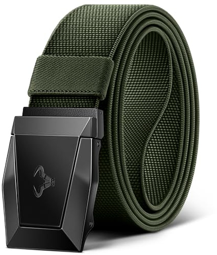 Bälte Män,BULLIANT Taktisk Militärt Arbetsbälte Höghållfast Nylon 1,5 med Metallspänne med Snabbkoppling,Maringrön2762,145cm/46-50midja Justerbar