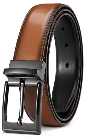 CHAOREN Ledergürtel Herren Wendegürtel, 2-in-1-Gürtel in Schwarz und Braun, 32 mm für Business-Anzüge und Freizeithosen