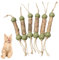 Palitos de Hierba gatera - Cojín para Gatos con Cuidado Dental - Juguete para Gatos con Hierba gatera Natural (Bolas de Menta, Pieza, 5)