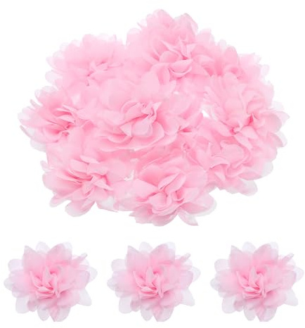 QUARKZMAN 12pz Fiori Rosa Artificiale 3 - Testa per Artigianato, Abbigliamento, Laurea, Fasce per Capelli, Matrimonio, Compleanno, Festa