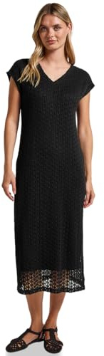 Street One Damen A144505 Spitzenkleid mit V-Neck, Schwarz, 36