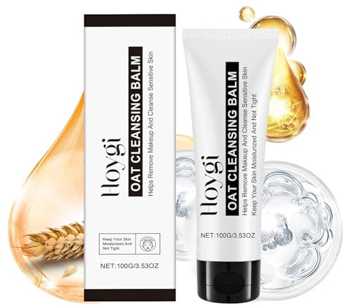 Bálsamo limpiador de oat Cleansing de 100 ml, bálsamo limpiador de crema para eliminar el maquillaje y limpiar la piel sensible