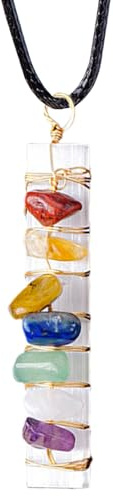 Generisch Stone Pendant, Natural Jewellery, Crystal Pendant with Gemstones, Natural Jewellery Accessories, Colourful Necklaces for Meditation, Parties & Women, Siehe Beschreibung, Plaster and crushing