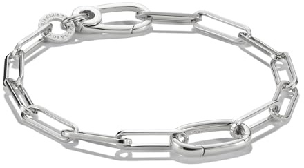 THOMAS SABO Charm-Armband Paperclip mit einem Connect Link Silber Recyceltes 925 Silber