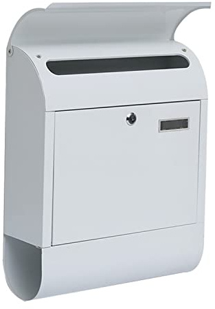 LJTHUU Cassetta Postale a Muro con Serratura e Scomparto per giornali, Cassette postali per Esterni, Cassetta Postale con Coperchio e Finestra di visualizzazione