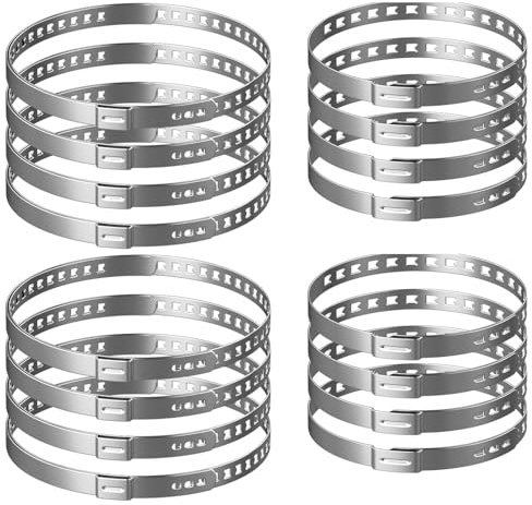 16 Fascette Stringitubo CV Regolabili in Acciaio Inox,Morsetti per Giunti CV Tipo per Pipeline e Alberi di Trasmissione,Set di Fascette di Serraggio per Applicazioni Automotive,Meccaniche e Agricole