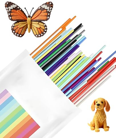Rudfovn 150 Pcs 10 Colors 3D Pen Filament Refills, 2.5mm PCL 3D Doodler Pen Refills for 3doodler Start, Each Color 15 Pcs X 15.2cm