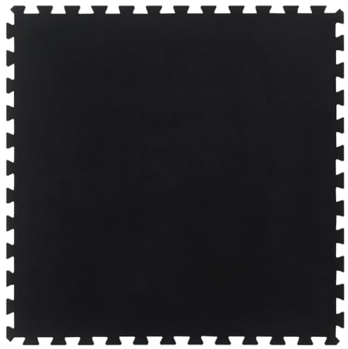 Sophrelle Baldosa de Suelo de Goma Negro 12 mm 100x100 cm Negro,155673