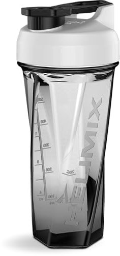 HELIMIX 2.0 828ml Shaker Proteine Senza Sfera - Borraccia Protein Vortex Blender | Miscelatore Palestra Senza Grumi, Tritan, BPA-Free, Lavabile in Lavastoviglie, Portatile, Antigoccia, White