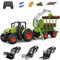 fisca Ferngesteuerter , RC mit Anhänger, inklusive Traktor, Holzgreifer, Holzleisten und Greifer, Forker, Trägerarm, Bauernhof Spielset Spielzeug LKW für Kinder 5 6 7 8+ Jahre