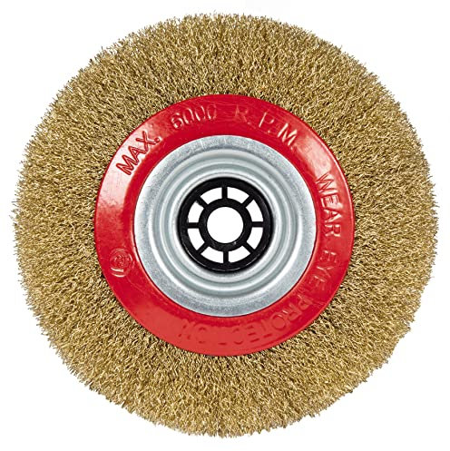 Original Einhell Disque-brosse pour touret à meuler (Ø 150 mm, pour le touret à meuler TC-BG 150 B, fils métalliques en acier)