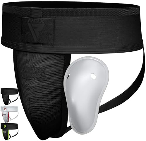 RDX Tiefschutz Herren Boxen Kampfsport, Suspensorium Manner Jockstrap Unterhosen Hodenschutz Kickboxen MMA Muay Thai, Groin Guard Cup Men Protection, Tiefenschutz Karate Zubehör