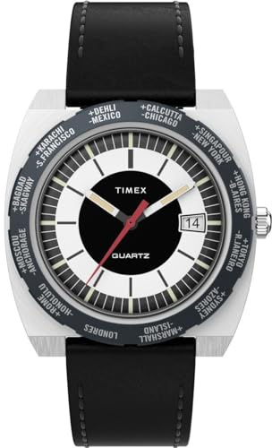 Timex Herren Analog Quarz Armbanuhr World Time Reissue