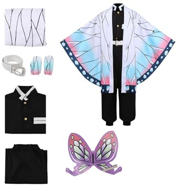Koongso Kids Tanjirou Anime Cosplay Costume, Boys Tanjirou Kimono Uniform Outfit Halloween Costume Role Play Dress Up Full Set