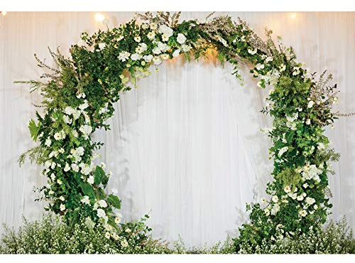 Xiaoterna 3x2,5m Telón de Fondo de la Boda Al Aire Libre de Flores de la Boda Floral Arco Romántico Fotografía Fondo Ducha de Novia Día de San Valentín Día de la Madre Foto Estudio Atrezzo