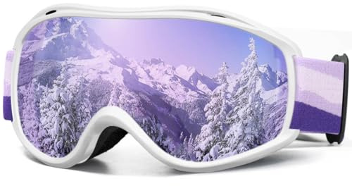 AVV Ski Goggles UV Protection, Anti-Fog Snowboard Snow Goggles OTG for Men Women Adults & Youths