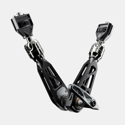 MOFAGE TALOS - Brazo mágico de vapor con diseño exoesqueleto, capacidad de carga de 5 kg, cierre rápido, fricción ajustable, precisión CNC, para monitor, luz LED, cámara de acción (negro