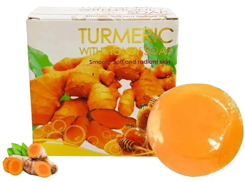 Kurkuma-Seifenstück, Tiefenreinigungsstück, Feuchtigkeitsspendende Gesichtsseife, Mit Natürlicher Kurkuma-Formel, Feuchtigkeitsspendend Und Pflegend, 50 G, Für Frauen Und Männer