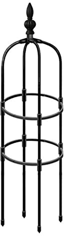 Diamètre de l'anneau – Treillis pour grimpantes en Plein air, Tour de Jardin, Treillis obélisque | Support en Acier Inoxydable avec revêtement en métal antirouille pour grimpantes