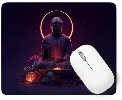 Mouse Pad Dream, Small Mouse Mat 220 x 180 mm, Desk Mat with Waterproof Design, Premium-Textured Square Mousepad Zen, Smooth Surface, Gaming Office Mousemat for Keyboard Decor Gifts Christmas p1j-974