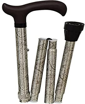 Bastón muletilla aluminio extensible y plegable beige