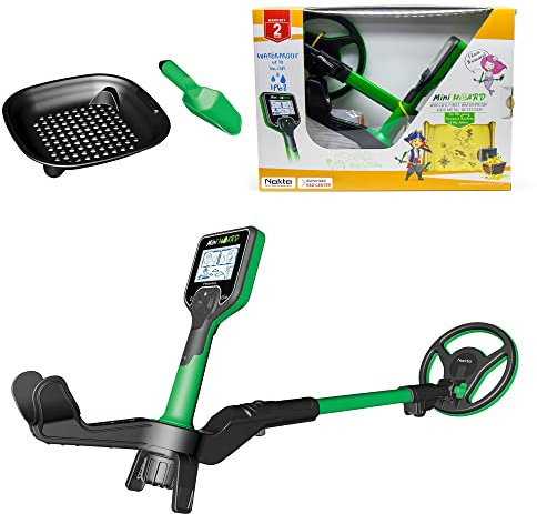 Nokta Metalldetektor Kinder, Mini Hoard wasserdichter Metalldetektoren mit Zubehör - inklusive Sandschaufel und Sieb – leicht - Kinder ab 4-8