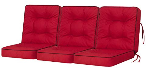 HOBBYGARDEN Coussin de balançoire hollywoodienne - Coussin de banc - Coussin de balançoire - 110 x 150 cm - Rouge