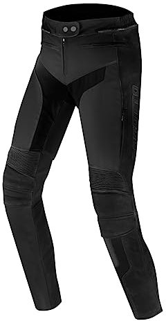 Bogotto Tek-M wasserdichte Damen Motorrad Leder/Textilhose, schwarz, 2XL