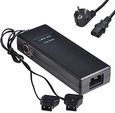 16,8V 4A V Mount Akku Ladegerät, Hisewen D-Tap Doppelladegerät für Sony BP-95W/BP-150W/BP-190W V-Lock/Gold Mount Akku BP-U65 Camcorder Akku