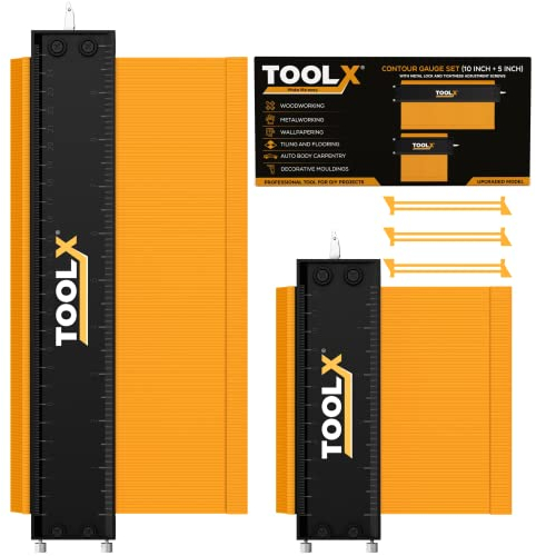 Konturenlehre mit Schloss (Set von 12,7 cm + 25,4 cm)