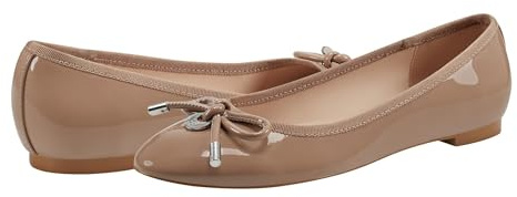 Bandolino Women's PAYLY Ballet Flat, Medium Natural Patent, 7.5