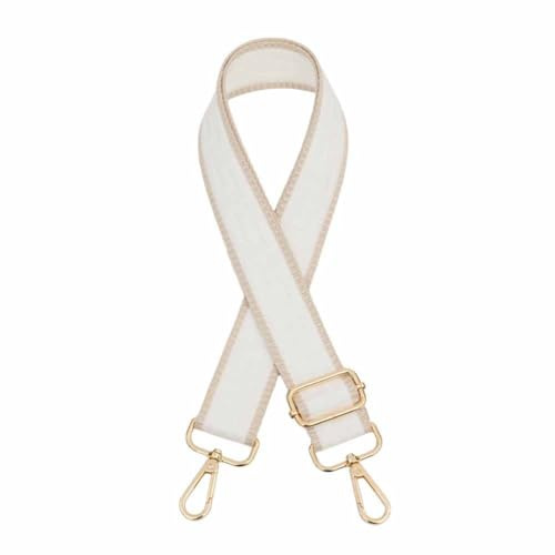 SHTGOI Fickremmar för omväxling, solid färg, väska, axelrem med labyrintmönster, 3,8 cm bred halsrem med ljusguld, karbinhake, fickrem för handväska, crossbodyväska, beige