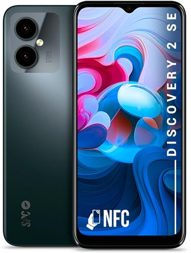 SPC Discovery 2 SE - Smartphone de 4+128GB con Pantalla de 6.5” HD+, NFC, desbloqueo Facial y por Huella, 4G, Doble cámara 13+2MP, batería 4500 mAh con Carga inversa y Android 13 - Color Deep Sky