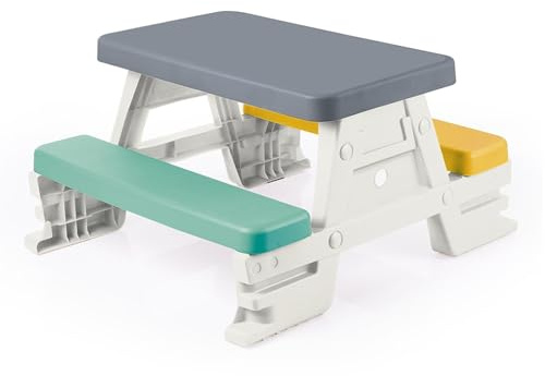 DOLU Children Picnic table for 4 children Outdoor Table Outdoor picnic table bench seating. 43 x 77 x 71 CM
