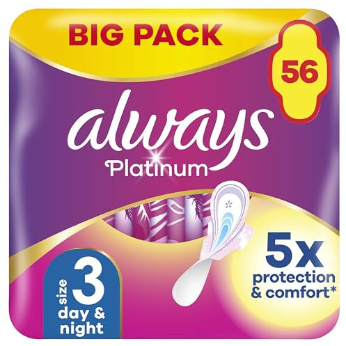 Always Platinum Night (Size 3) Wings 14 Pads x 4