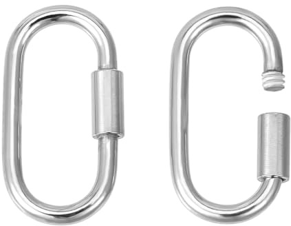 BENECREAT 2 pz moschettone In Argento Sterling 925 Twist Barrel Chiusura di Sicurezza, Chiusura A Moschettone Da 13.5x7x1.15mm per La Creazione di Bracciali e Collane di Gioielli