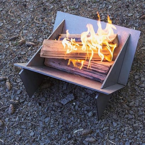 Hoguera resistente al aire libre – Chimenea de metal de leña para patio, jardín, patio trasero, hoguera, camping y fiesta, cuenco de fuego para un disfrute seguro