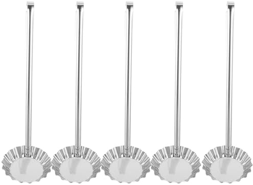 OSALADI 5 Moules à Friture en Acier Inoxydable Cuillère à Huile Antiadhésive pour Beignets de Radis Pommes de Terre et Crevettes – Ustensile Compact pour Friture Maison