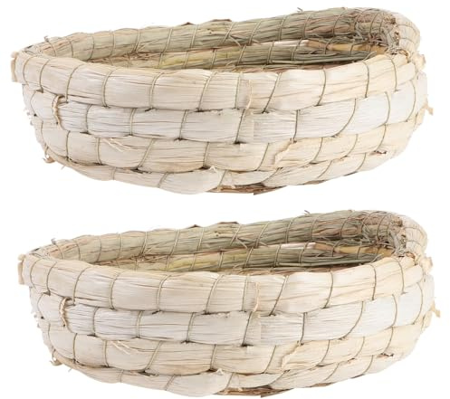 LOLIPPYY 2 Pezzi Nidi per Piccioni Domestici in Paglia Naturale Resistenti allo Sporco e Usura Nido Spesso per Riposo e Riproduzione Tutto L’Anno per Uccelli Viaggiatori e Animali