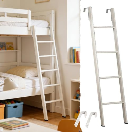 Échelles de Lit Échelle de Rechange pour Lits Superposés Doubles avec Marche Large Et Crochet, Échelles Courtes Gain Place Lits Camping-car, 116/130/140/150/160/170/180/185cm(116cm/45)