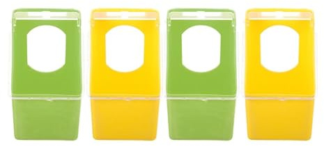 4pcs Hanging Pigeon Feed Box for Quail Cage Pp Large Capacity | Cage Placement, Convenient Cleaning Design, Feeder Bowl Style, Bird Food Dispenser Use