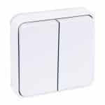 Double Va-et-vient Oxxo - 1 poste - 10A - Blanc