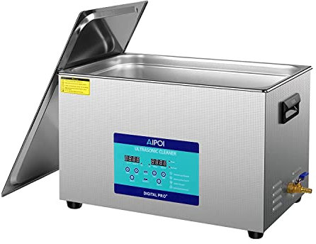 AIPOI Ultraschallreiniger, Professionelle Ultraschallreinigungsgerät mit 40KHz Digitalsteuerung 0-30min Timer für Schmuck, Zahnersatz, Brillen (30L)
