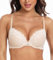 Lemorosy Damen Blumen Spitze Schalen Bügel BH Push Up Gepolstert Elegant(Beige,90C)