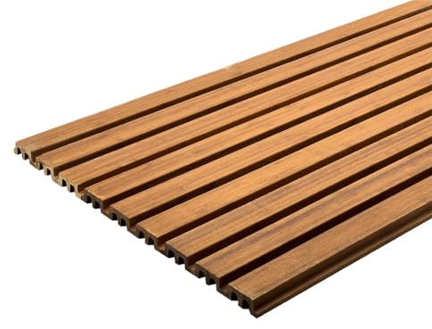 HPFloor Fassadenverkleidung | Wandverkleidung | Bambus Rhombusoptik | 290x14cm | 18mm Stärke | Glatt | Breit | für den Außenbereich | 0,41 qm