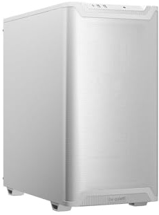 be quiet! Pure Base 501 Airflow White PC-Gehäuse, 2 vorinstallierte Pure Wings 3 140mm PWM White Lüfter, hoher statischer Druck, geräumiges Design, kompakte Abmessungen, USB 3.2 Gen. 2 Type C