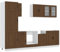 vidaXL 8-TLG. Küchenschrank-Set Braun Eichen-Optik Holzwerkstoff, Küchenzeile Einbauküche, Schrank-Set, Unterschrank, Küchenschrank, Hängeschrank