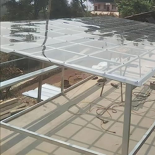 Pannello per tetto in acrilico trasparente per serra, resistente alle intemperie, in lamina di plastica, 0,6 x 15 m, ideale per tettoia all'aperto, telaio freddo e sostituzione capannone