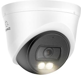 SANNCE Telecamera Esterno PoE 2K, non Funzionante Autonomamente, Audio, Visione Notturna Colori 20m, Riconoscimento Intelligente Persone/Veicolo, Senza Adattatore di, IP67 Impermeabile